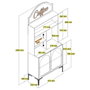 Hanah Home Lyon 80 Crema y Negro